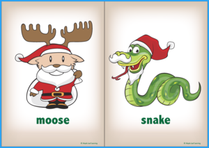 Christmas Pet Song Flashcards