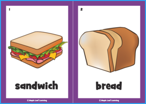 Let's Make a Sandwich Song Flashcards