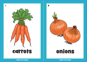 Yummy Vegetables Song Flashcards