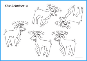 Five Reindeer Activity