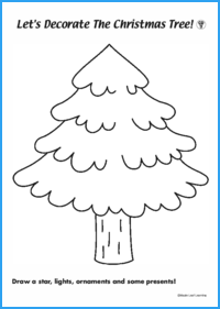 Let's Decorate the Christmas Tree Worksheet