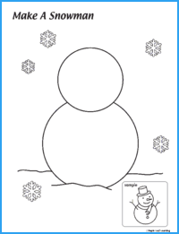 Make a Snowman Coloring Page