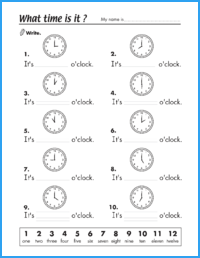 What Time Is It? Worksheet
