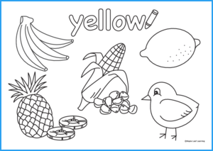 Yellow Coloring Worksheet | Maple Leaf Learning Library