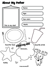 about-my-father-worksheet