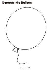 decorate-the-balloon-worksheet