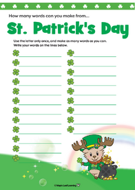 st-patricks-day-anagram-worksheet